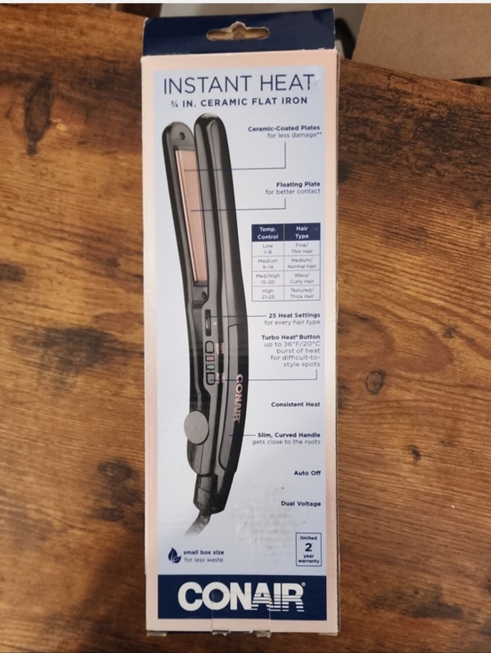 Conair 3/4" Ceramic Flat Iron - Rose Gold and Black There Will Be an $5 Upcharge